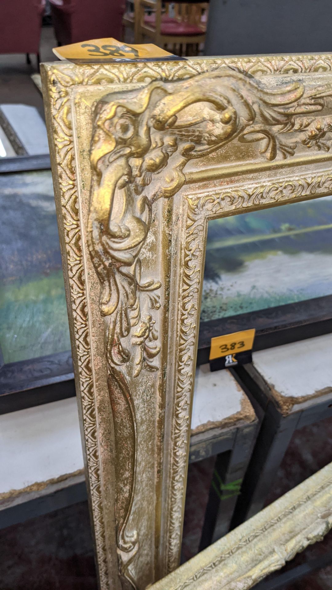 2 off traditional style picture frames, one measuring 730mm x 1120mm and the other measuring 665mm x - Image 4 of 6