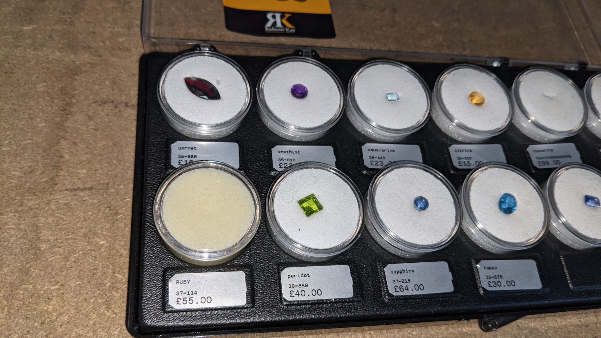 Box & contents of sample gemstones - Image 3 of 4