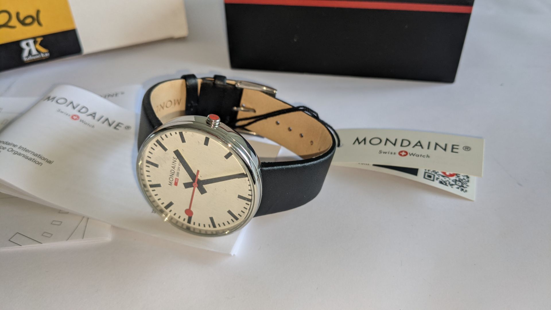 Mondaine watch, product code MSX.4211B.LB. RRP £219. Water resistant, stainless steel case. This l - Image 4 of 18