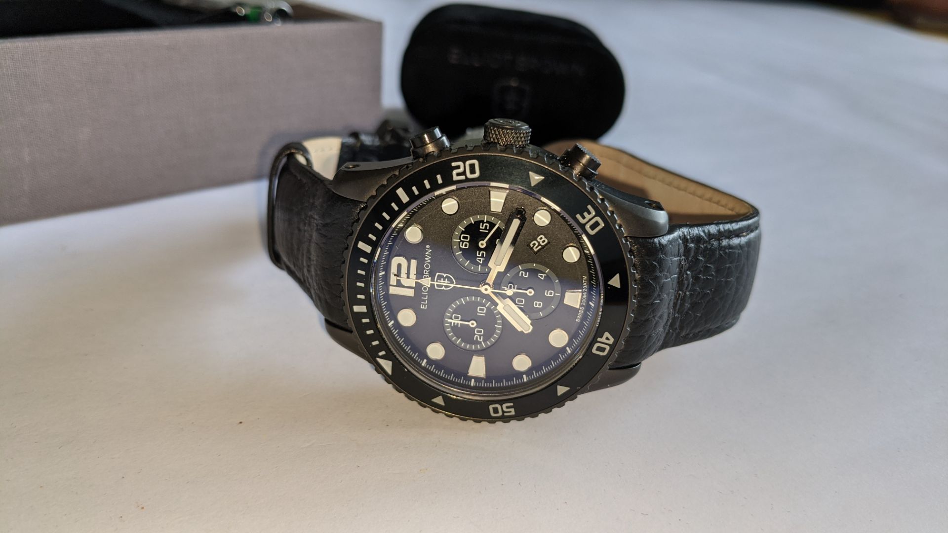 Elliot Brown The Bloxworth watch on leather strap, product code 929-001-L01. Stainless steel, 200M w - Image 9 of 15