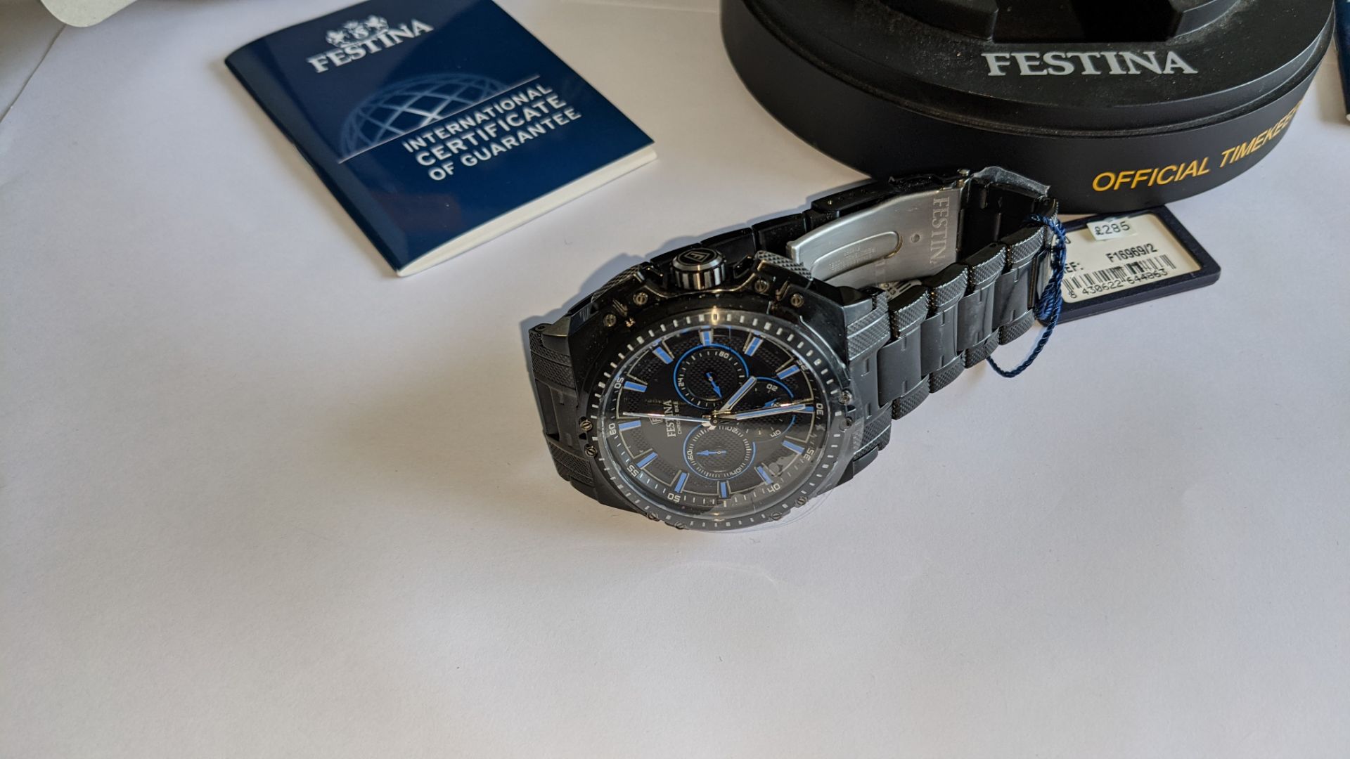 Festina stainless steel watch, reference F16969/2, 10 ATM water resistant. Includes box & book pack. - Image 8 of 25