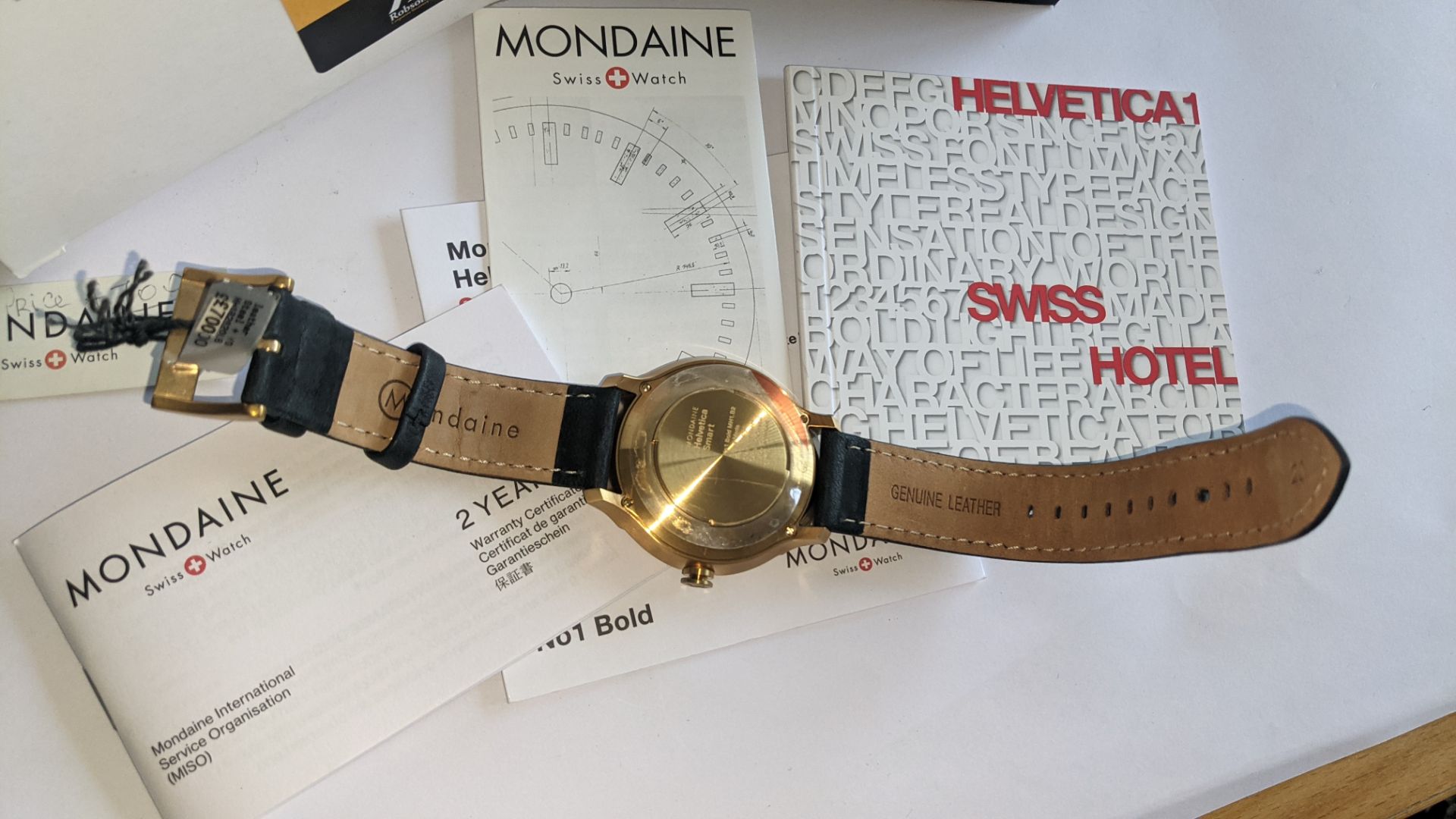 Mondaine Helvetica Smart Swiss made watch. Product code MH1.B2S20.LB. RRP £700. In steel & yellow g - Image 12 of 21