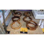 6 off assorted wooden bangles with metal detailing, with RRPs varying from £68 - £118 each