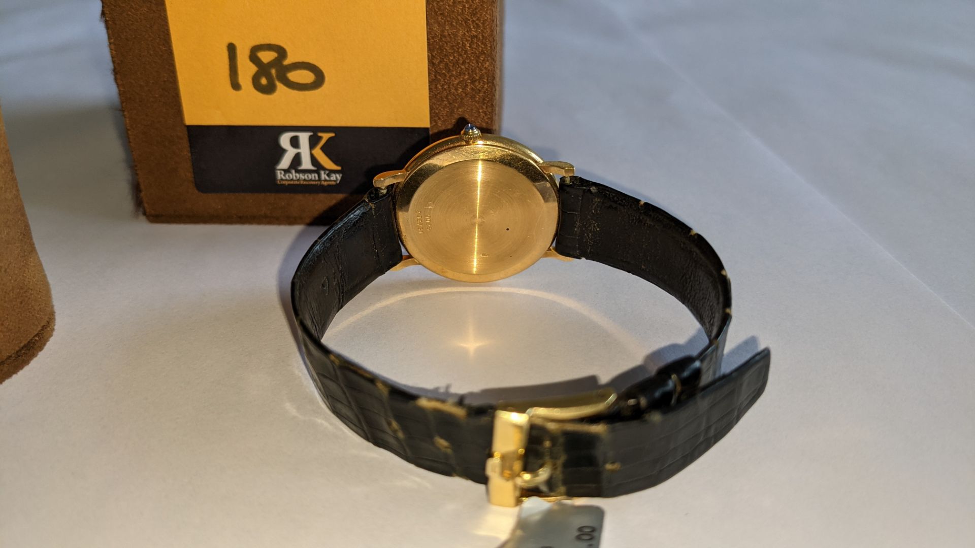Piaget vintage yellow gold watch on leather strap. Priced (used) at £1,595. It appears to be in yell - Image 3 of 14