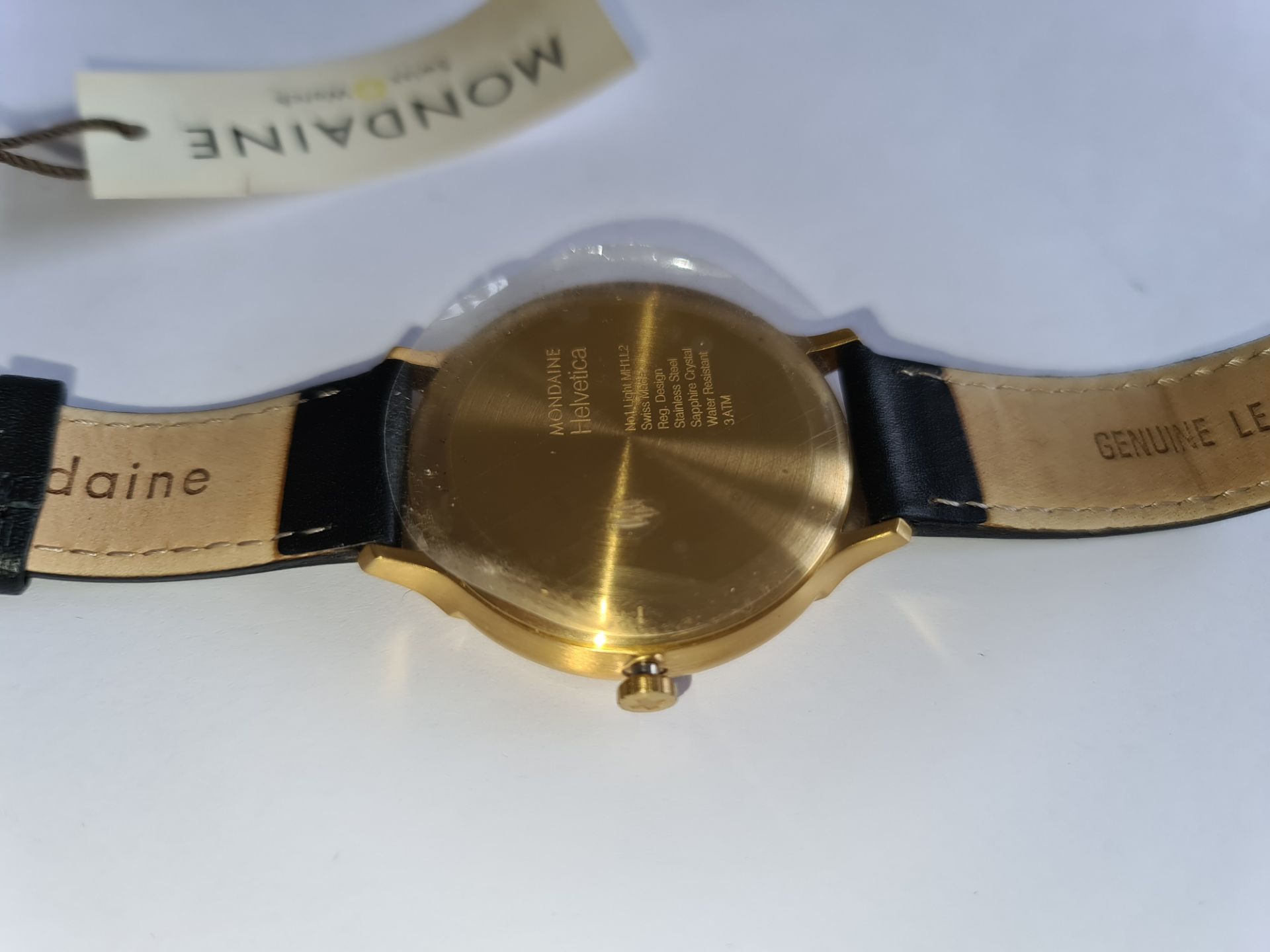 Mondaine Helvetica Swiss made watch on leather strap. Product code MH1.L2211.LB. RRP £325. Sapphire - Image 13 of 21