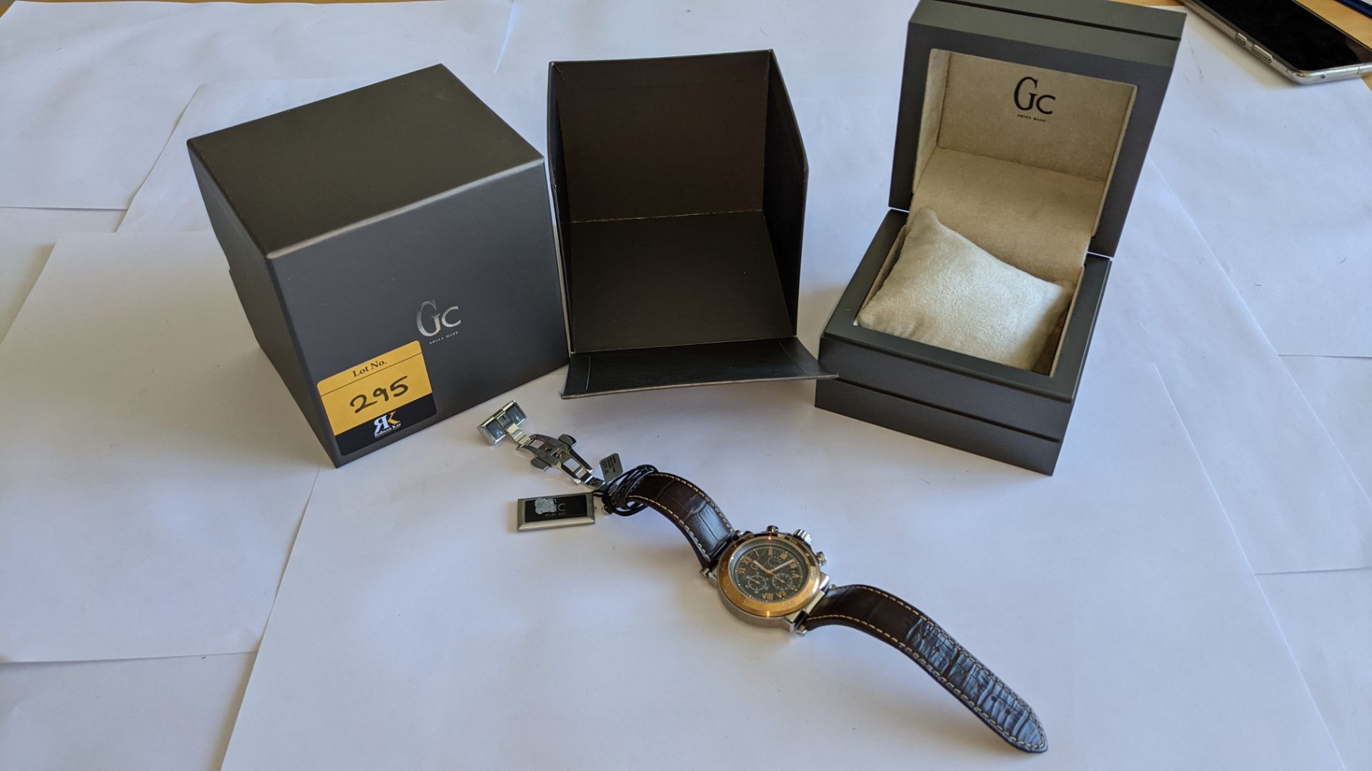 GC (Guess Collection) watch with GC branded box, product code X90005G2S, 100M water resistant, sapph