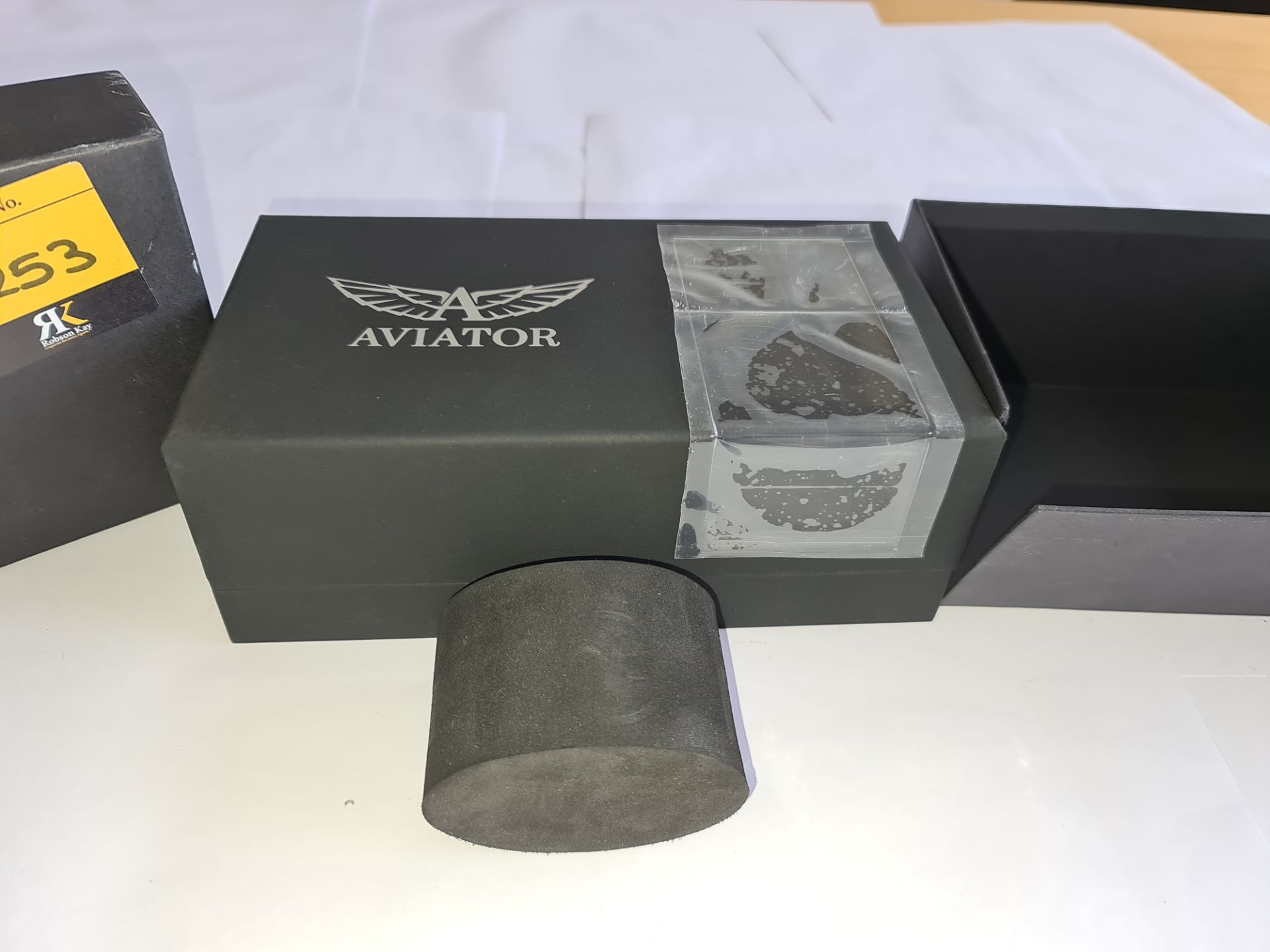 Aviator watch in stainless steel on rubber strap. Product code M.2.19.0.143.6. RRP £465. Water resi - Image 11 of 14