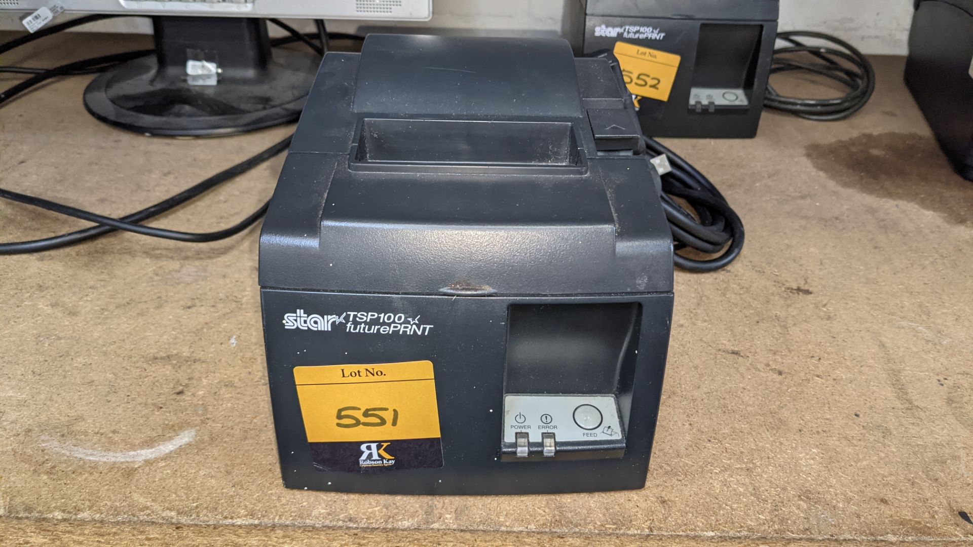 Star TSP100 label printer - includes power and usb cables. - Image 2 of 8