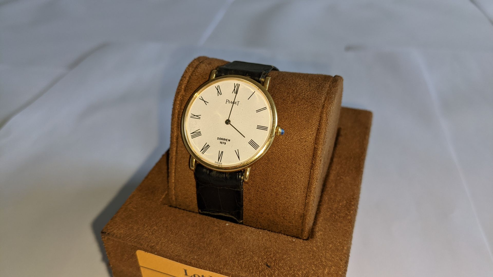 Piaget vintage yellow gold watch on leather strap. Priced (used) at £1,595. It appears to be in yell - Image 10 of 14