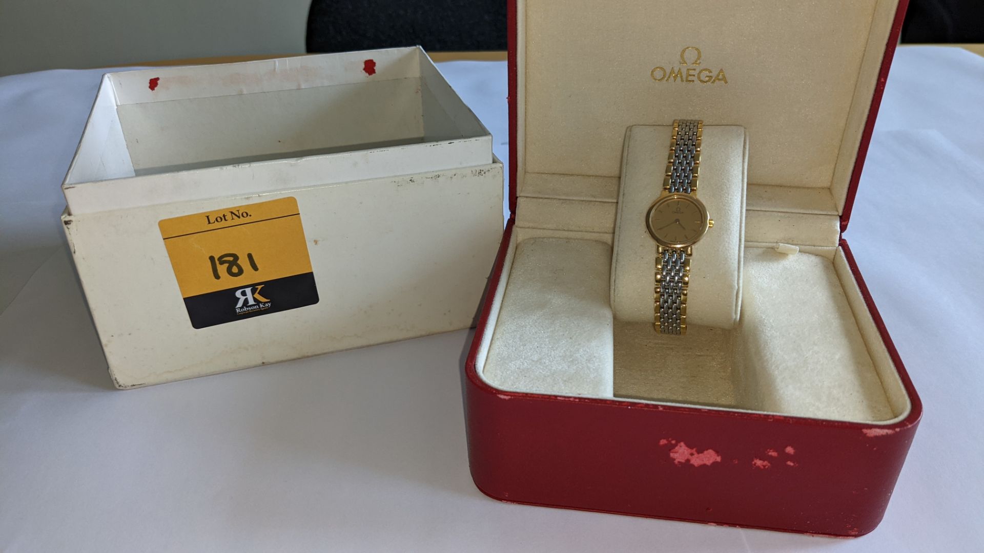 Omega De Ville lady's wristwatch in 2-tone finish including Omega red box & white cardboard outer bu - Image 2 of 17