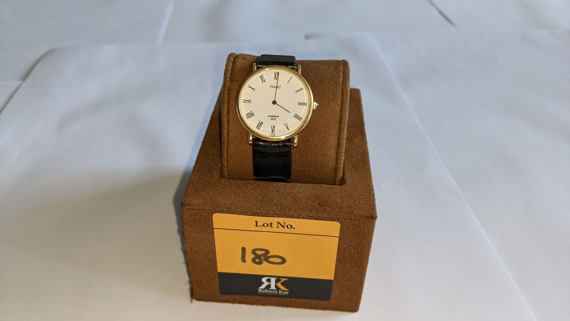 Piaget vintage yellow gold watch on leather strap. Priced (used) at £1,595. It appears to be in yell - Image 11 of 14