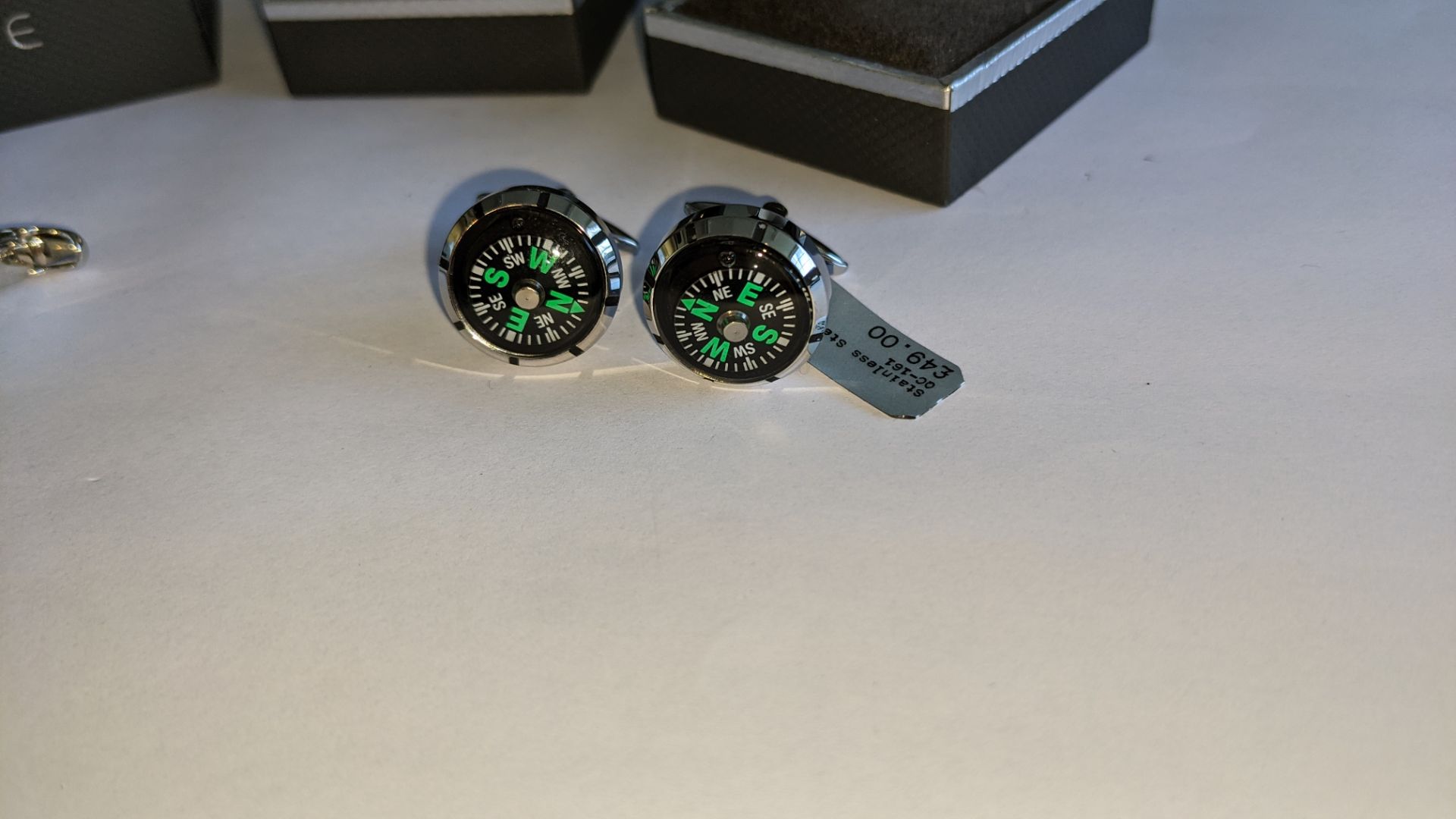 5 assorted pairs of cufflinks, some of which include boxes, typically in stainless steel, with RRP r - Image 14 of 16