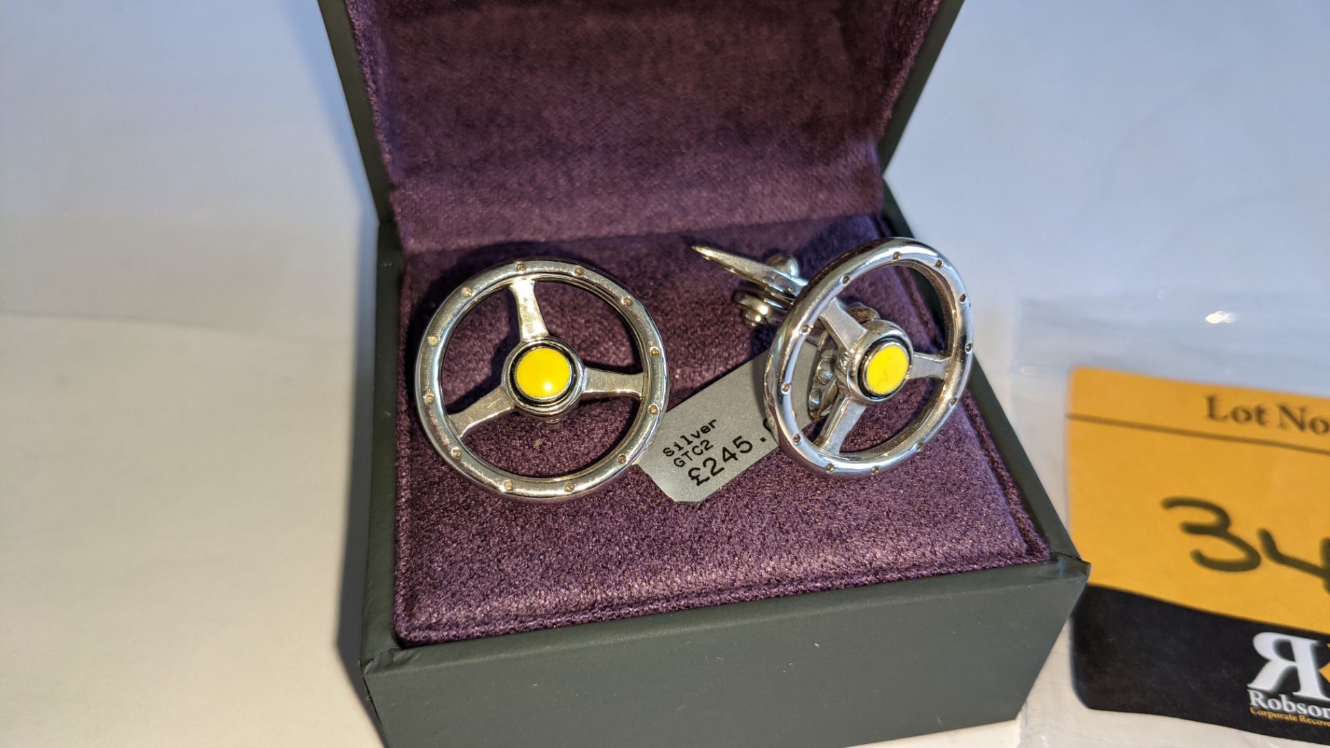 GTO London silver Volante cufflinks. RRP £245. Product code GTC2. NB. An internet search suggests G - Image 5 of 9