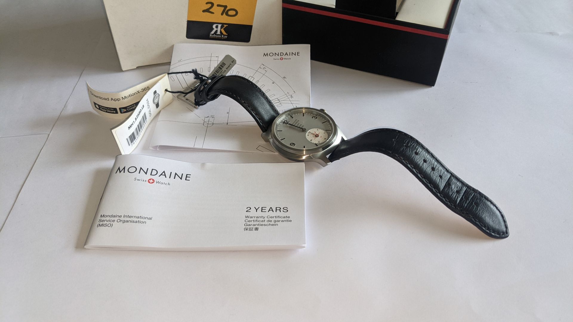 Mondaine Helvetica Smart Swiss made watch. Product code MH1.B2S80.LB. Stainless steel, water resist - Image 3 of 20