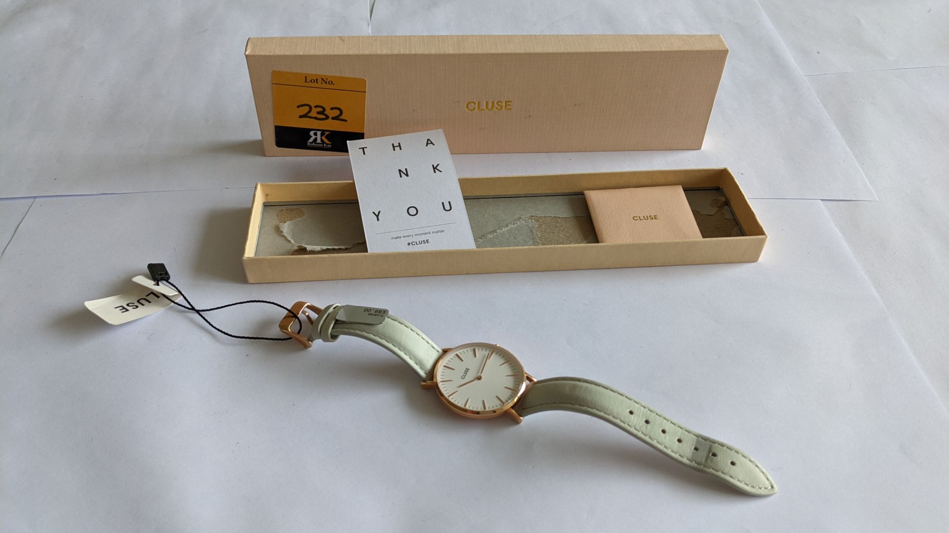 Cluse watch on leather strap including gift box. 3 ATM water resistant. RRP £89 - Image 2 of 19