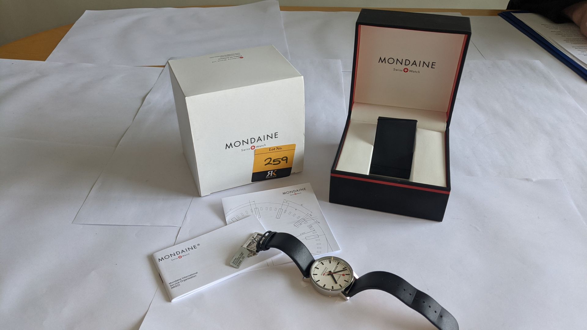 Mondaine Evo Auto Date watch. Product code A1323034811SBB. RRP £599. Water resistant, stainless stee