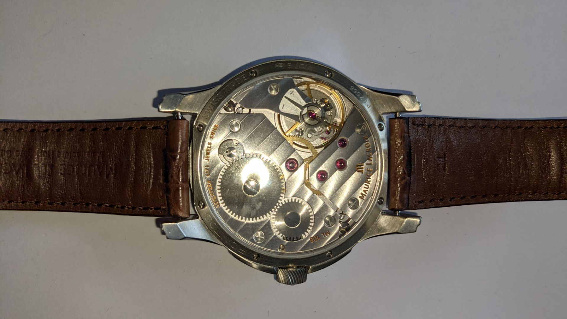 Maurice Lacroix watch with large display back marked PT7558 on the rear. Water resistant 50M. RRP £ - Image 19 of 27