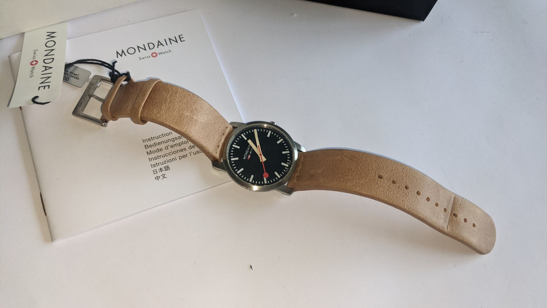 Mondaine watch, product code A400.30351.16SBG. RRP £289. Stainless steel case, water resistant, sap - Image 5 of 20