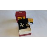 GTO London silver Volante cufflinks. Includes GTO branded box. RRP £245. Product code GTC2. NB. An