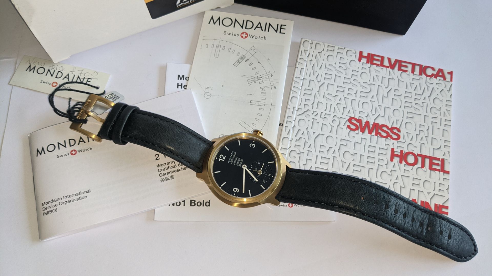 Mondaine Helvetica Smart Swiss made watch. Product code MH1.B2S20.LB. RRP £700. In steel & yellow g - Image 5 of 21