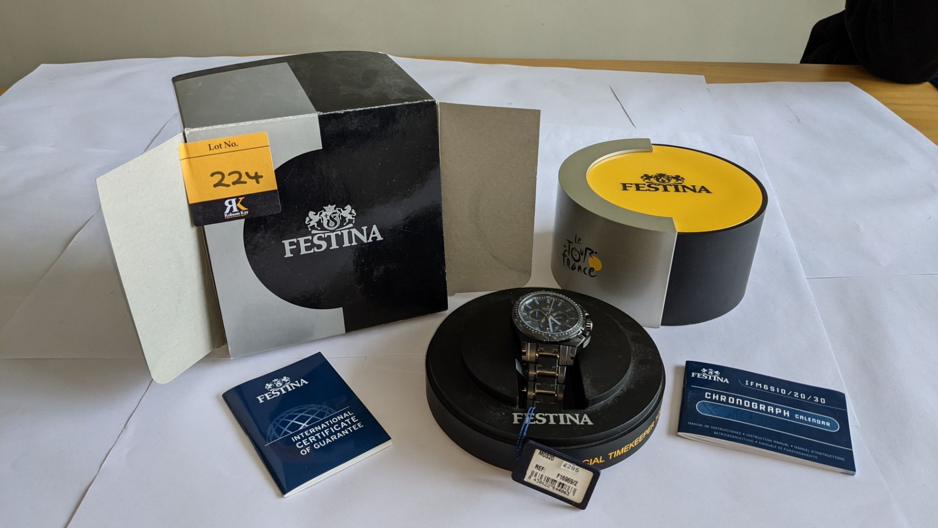 Festina stainless steel watch, reference F16969/2, 10 ATM water resistant. Includes box & book pack. - Image 3 of 25