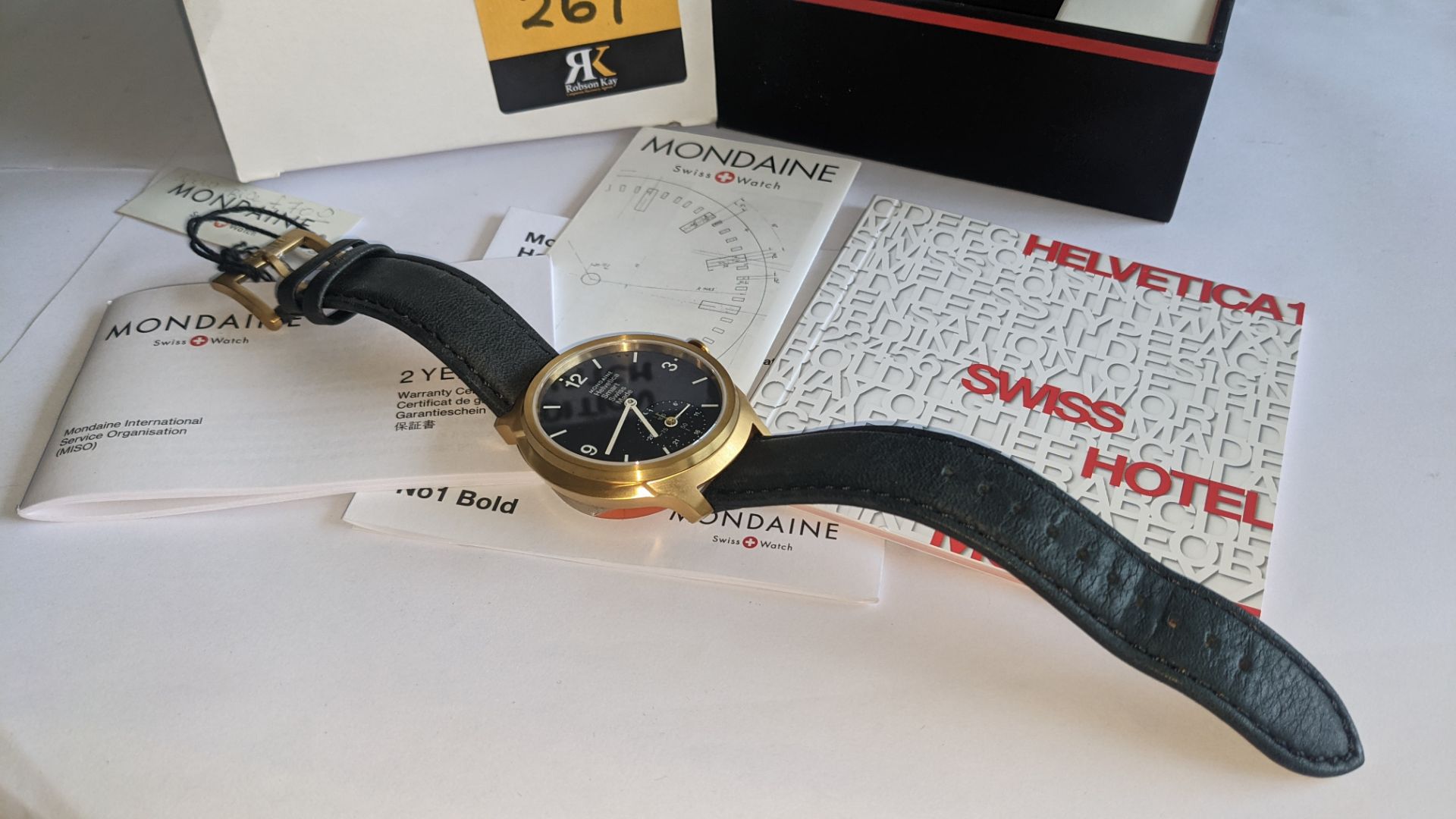 Mondaine Helvetica Smart Swiss made watch. Product code MH1.B2S20.LB. RRP £700. In steel & yellow g - Image 4 of 21