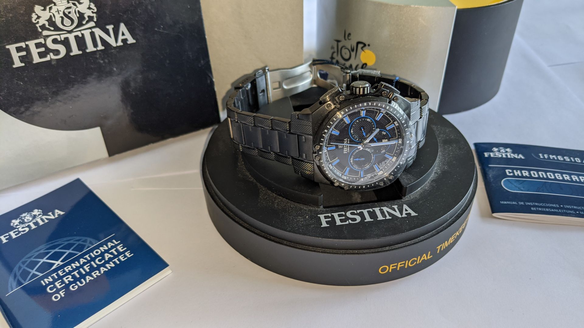 Festina stainless steel watch, reference F16969/2, 10 ATM water resistant. Includes box & book pack. - Image 20 of 25