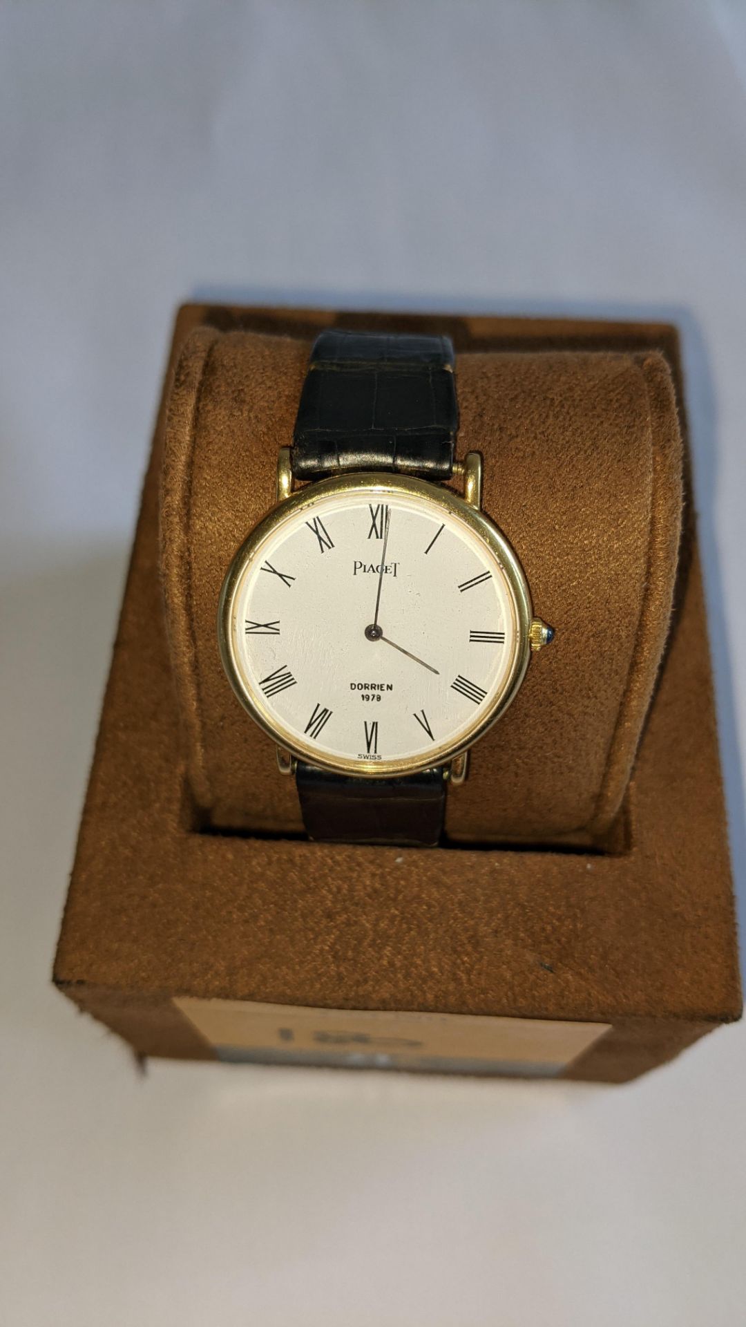 Piaget vintage yellow gold watch on leather strap. Priced (used) at £1,595. It appears to be in yell - Image 12 of 14