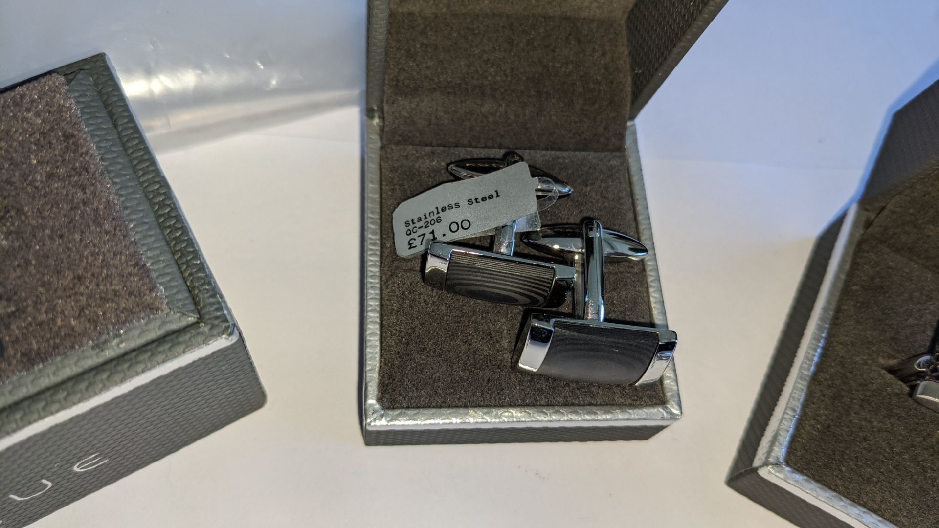 5 assorted pairs of cufflinks, some of which include boxes, typically in stainless steel, with RRP r - Image 5 of 16