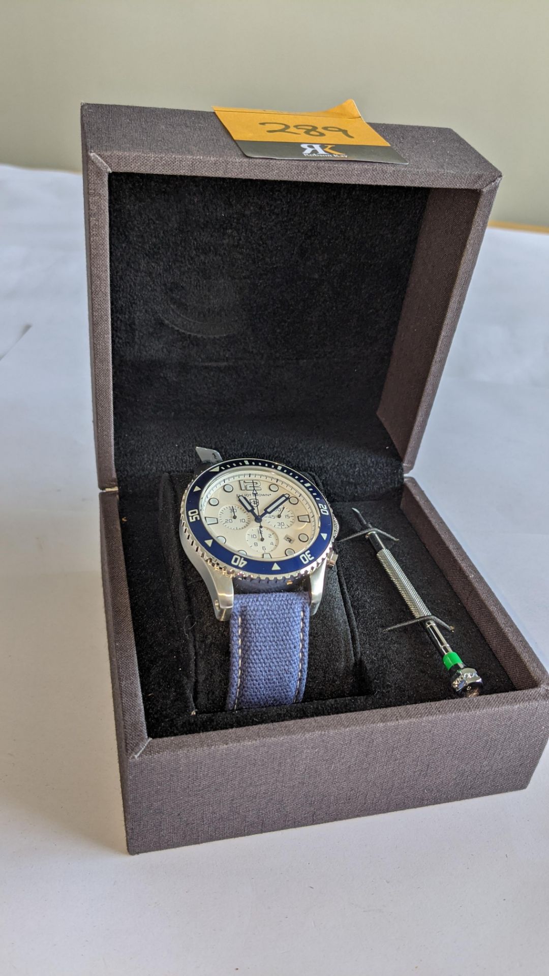 Elliot Brown The Bloxworth watch on a blue fabric strap, product code 929-008. Stainless steel, 200M - Image 2 of 19