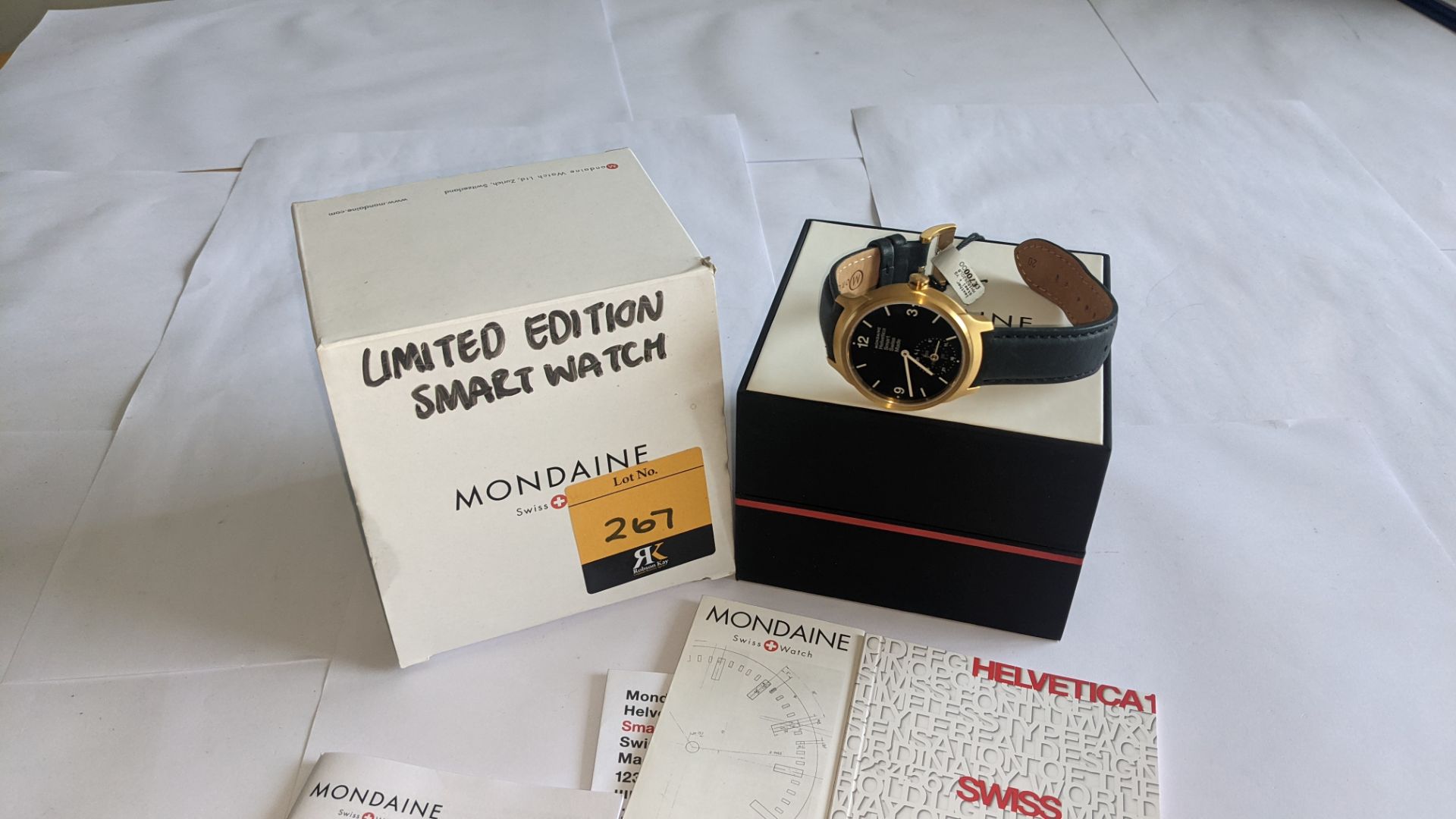 Mondaine Helvetica Smart Swiss made watch. Product code MH1.B2S20.LB. RRP £700. In steel & yellow g - Image 20 of 21