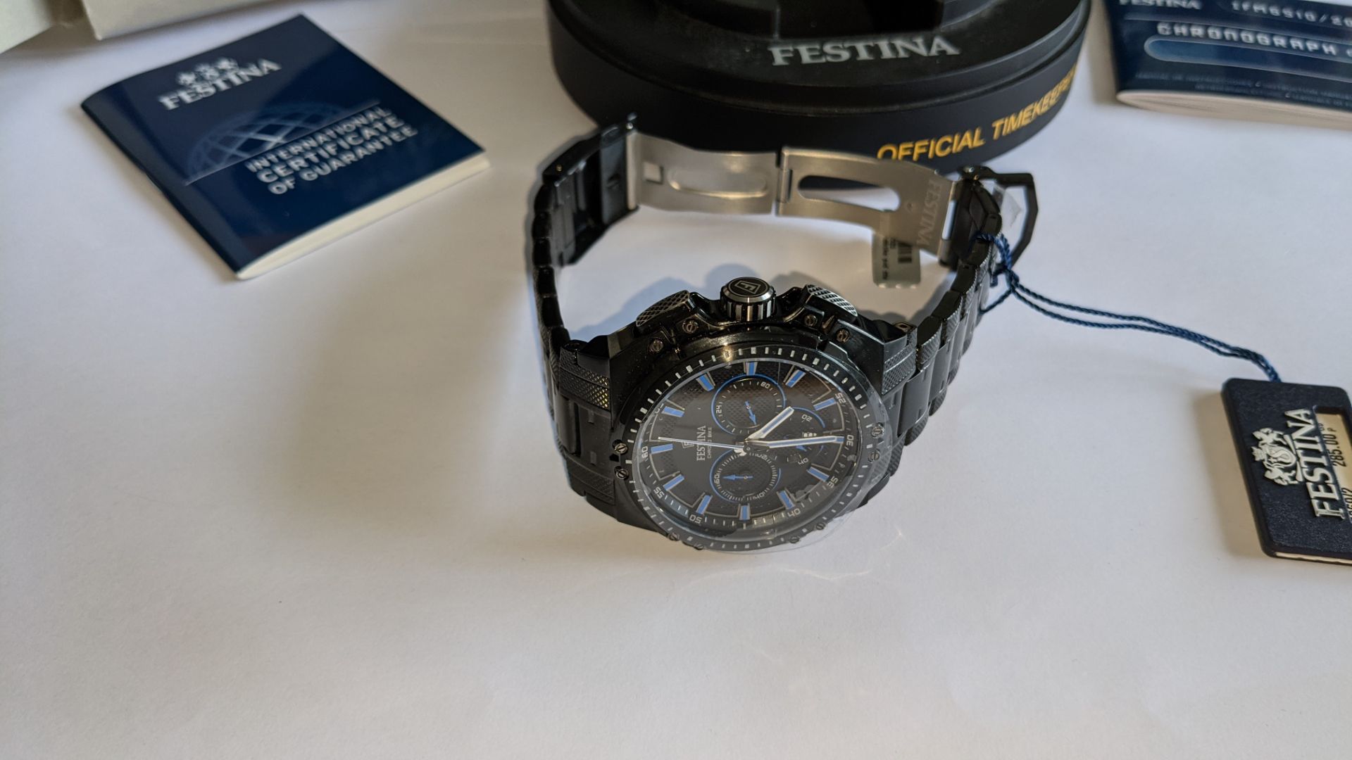 Festina stainless steel watch, reference F16969/2, 10 ATM water resistant. Includes box & book pack. - Image 9 of 25