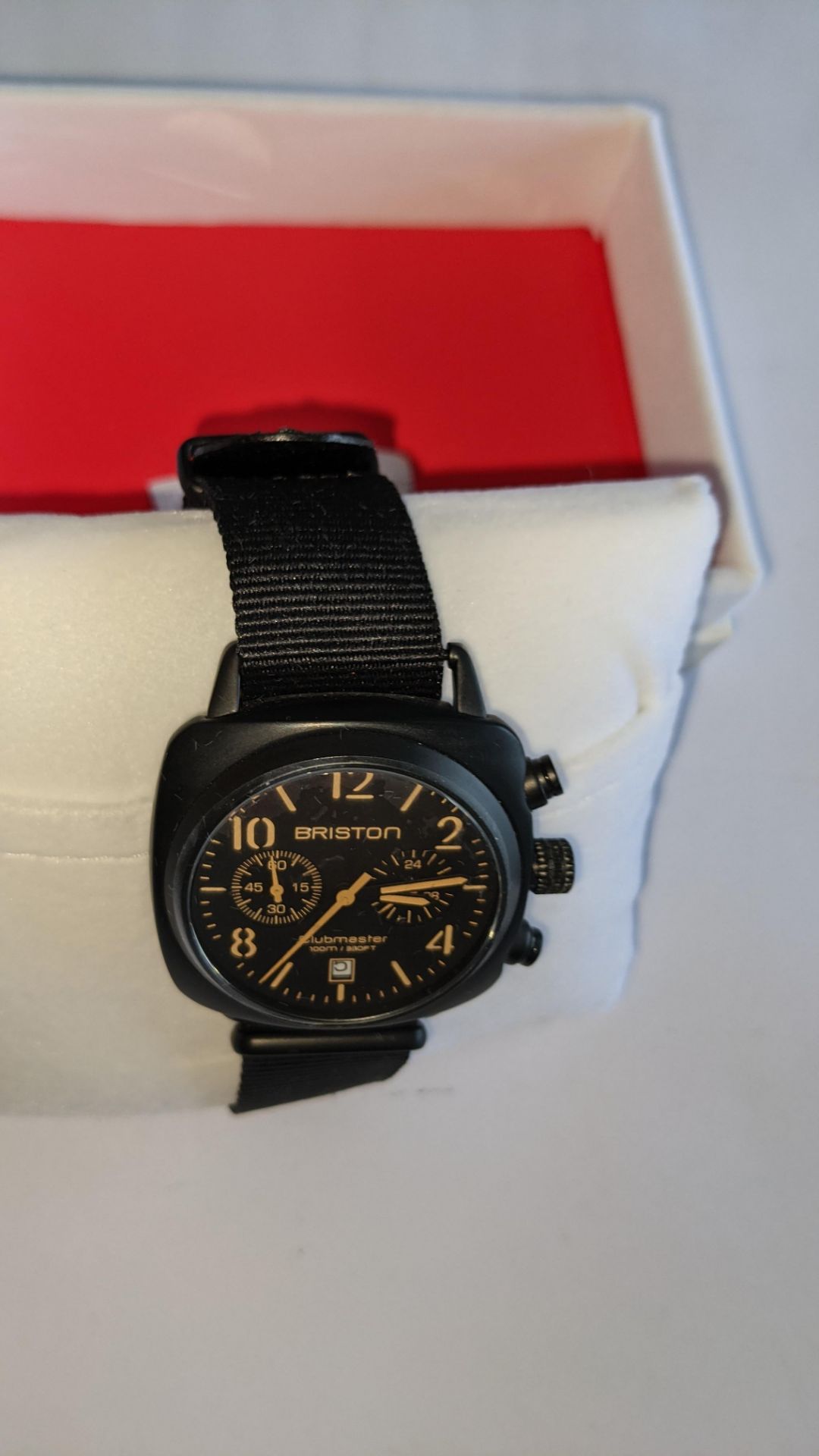 Briston Club Master watch on fabric strap including Briston box. Water resistant 100M. RRP £265 - Image 8 of 17