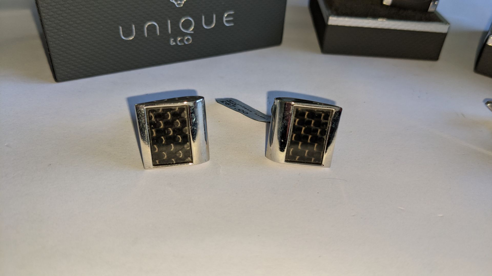 5 assorted pairs of cufflinks, some of which include boxes, typically in stainless steel, with RRP r - Image 11 of 16