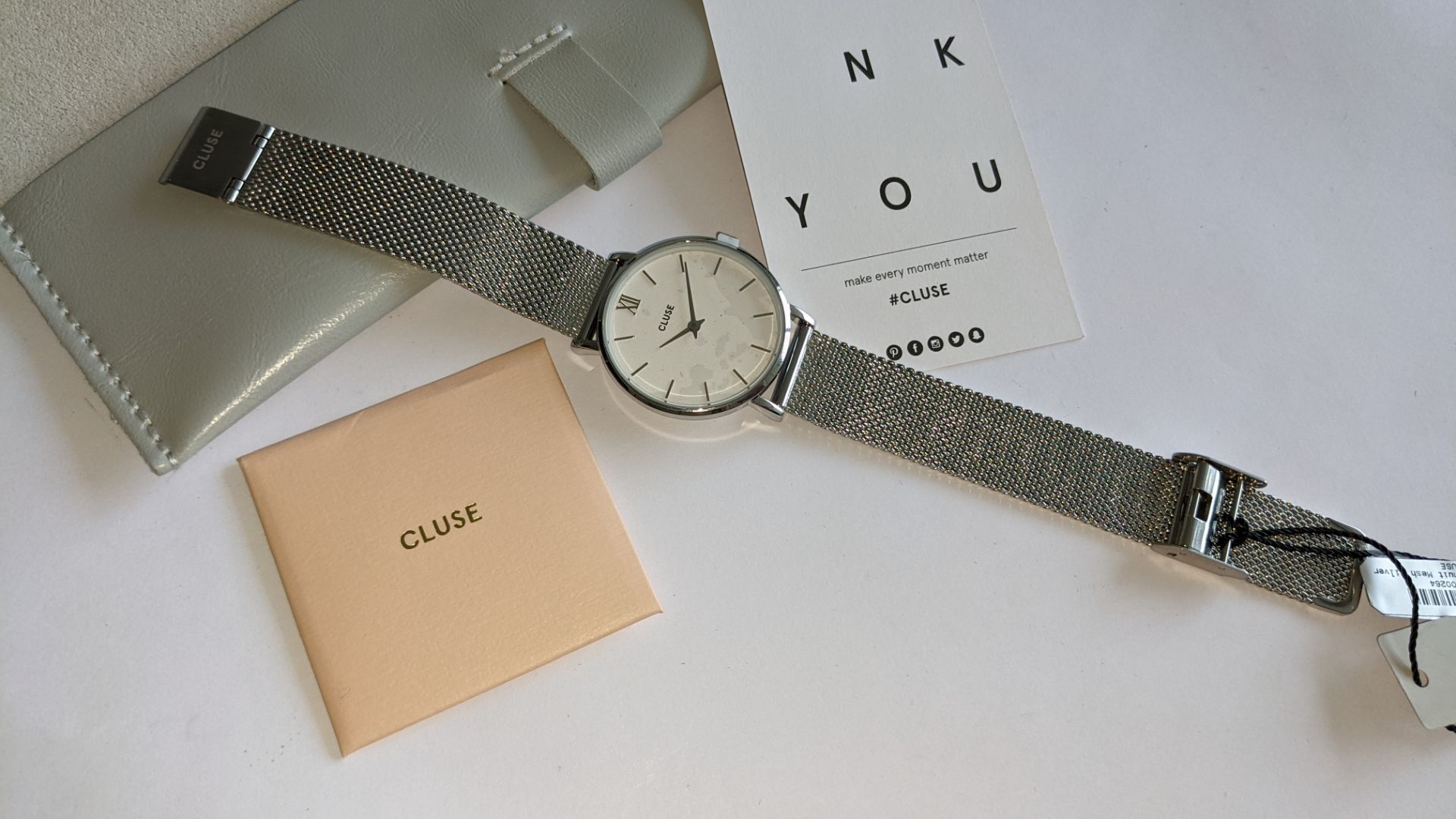 Cluse wristwatch on metal bracelet strap. 3 ATM water resistant.RRP £79. Includes Cluse presentation - Image 4 of 11