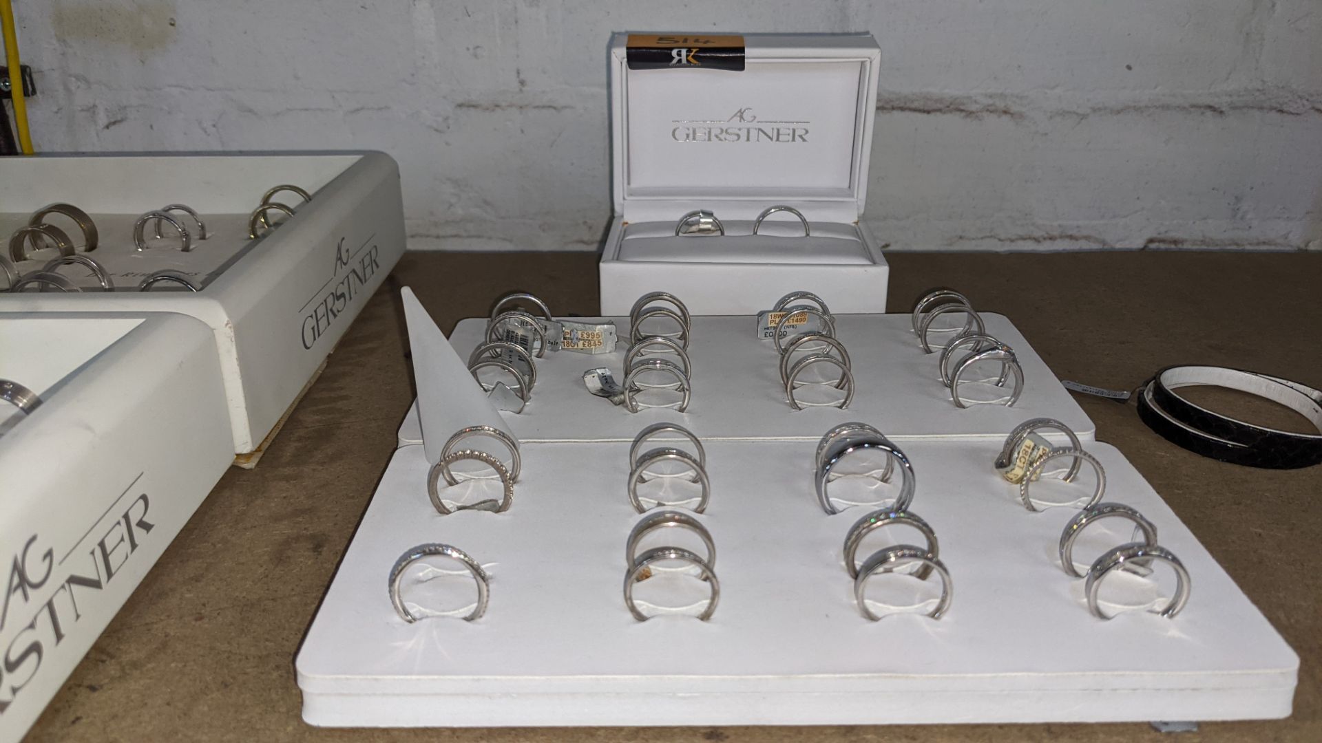 3 trays & their contents comprising approx. 33 rings, mostly in the style of eternity rings - these - Image 3 of 9