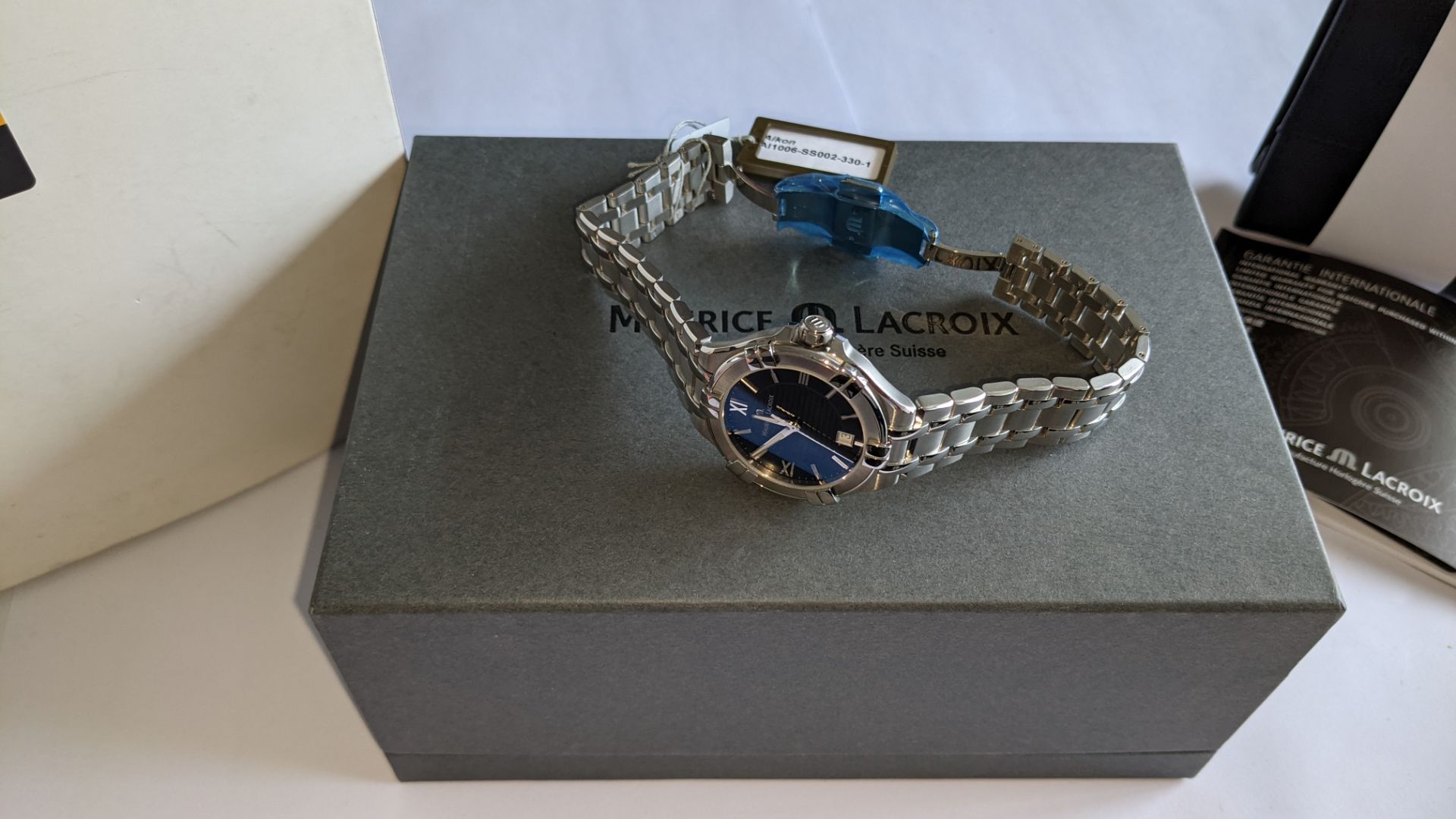 Maurice Lacroix watch in stainless steel on stainless steel bracelet with sapphire crystal. Water re - Image 26 of 30