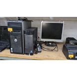 2 off assorted desktop computers plus monitor