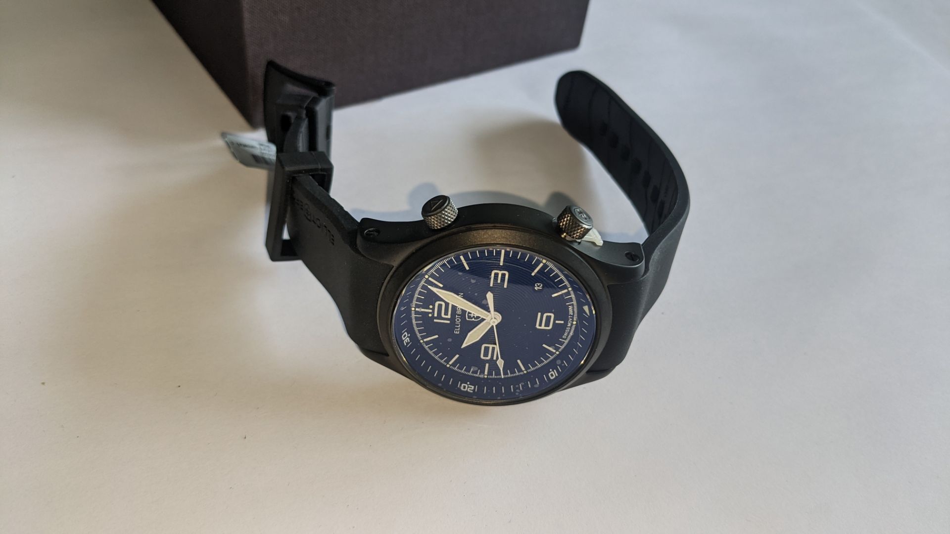 Elliot Brown The Canford watch on dark rubber strap, product code 202-004-R06. Stainless steel, 200 - Image 13 of 18