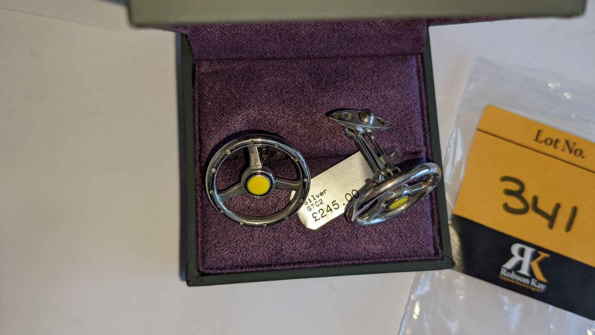GTO London silver Volante cufflinks. RRP £245. Product code GTC2. NB. An internet search suggests G - Image 7 of 9