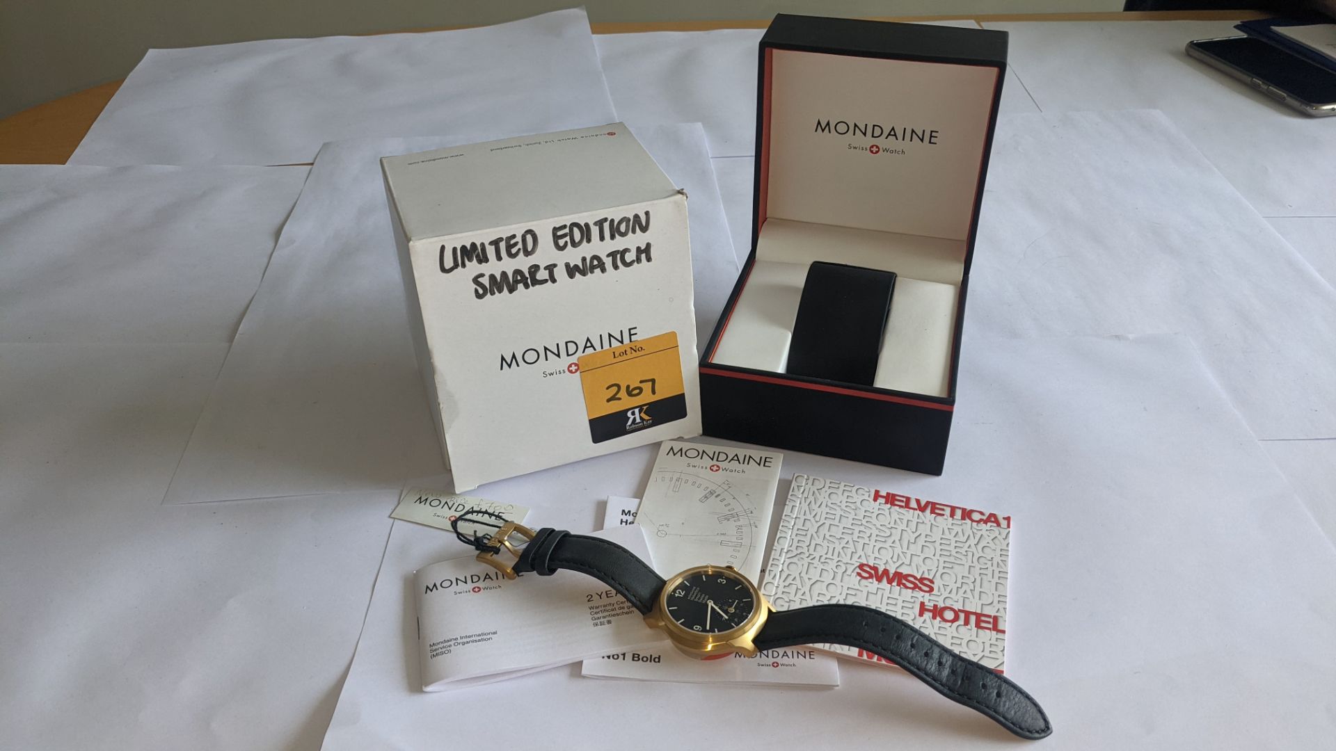 Mondaine Helvetica Smart Swiss made watch. Product code MH1.B2S20.LB. RRP £700. In steel & yellow g - Image 2 of 21