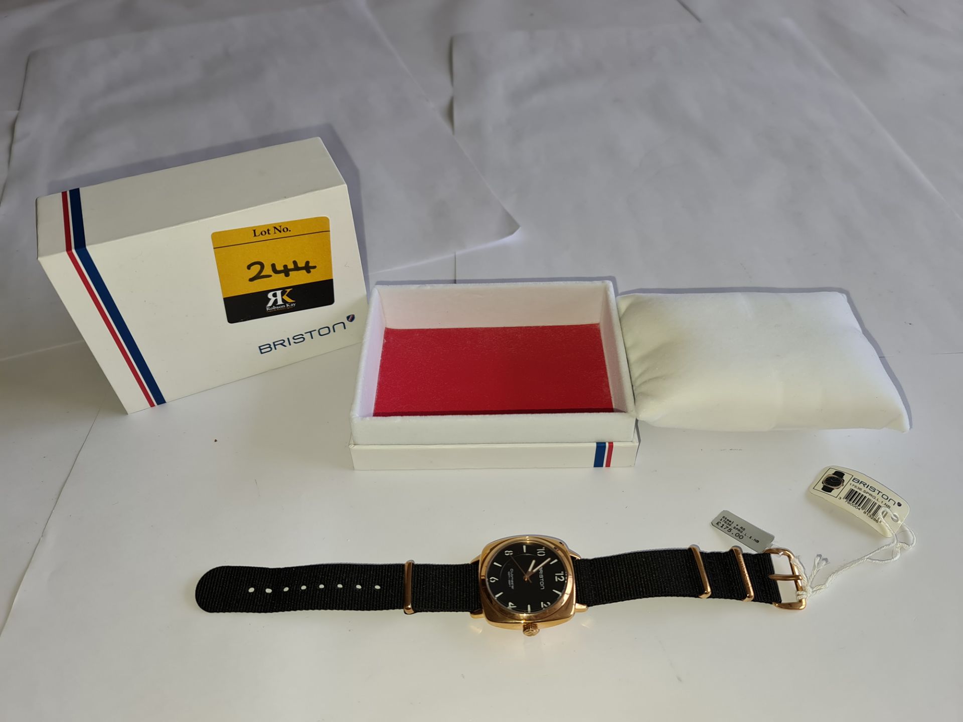 Briston Club Master watch on fabric strap including Briston box. Water resistant 100M. RRP £175