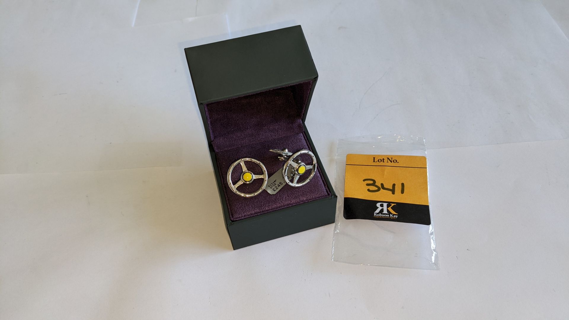 GTO London silver Volante cufflinks. RRP £245. Product code GTC2. NB. An internet search suggests G