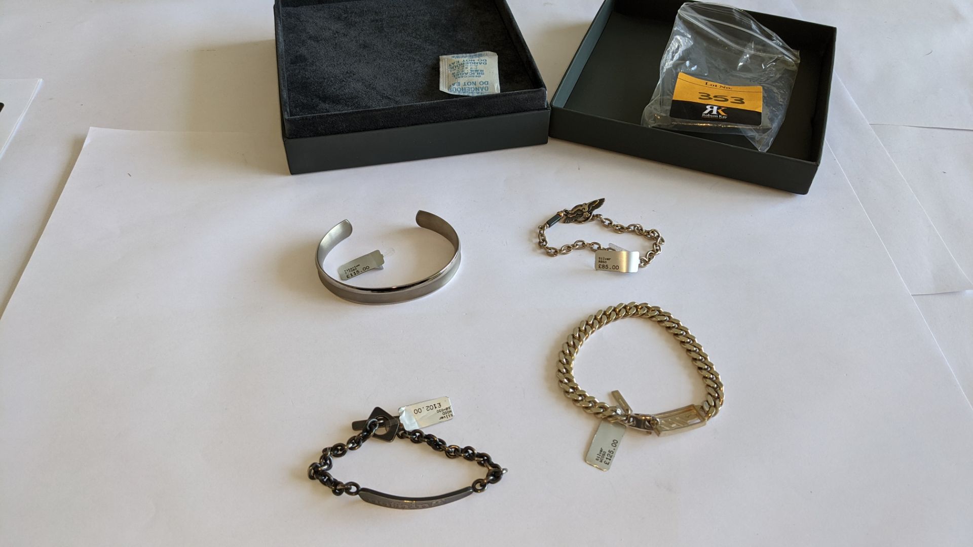 3 off assorted men's bracelets with individual RRPs ranging from £130 to £156 per item. Total RRP of - Image 14 of 14