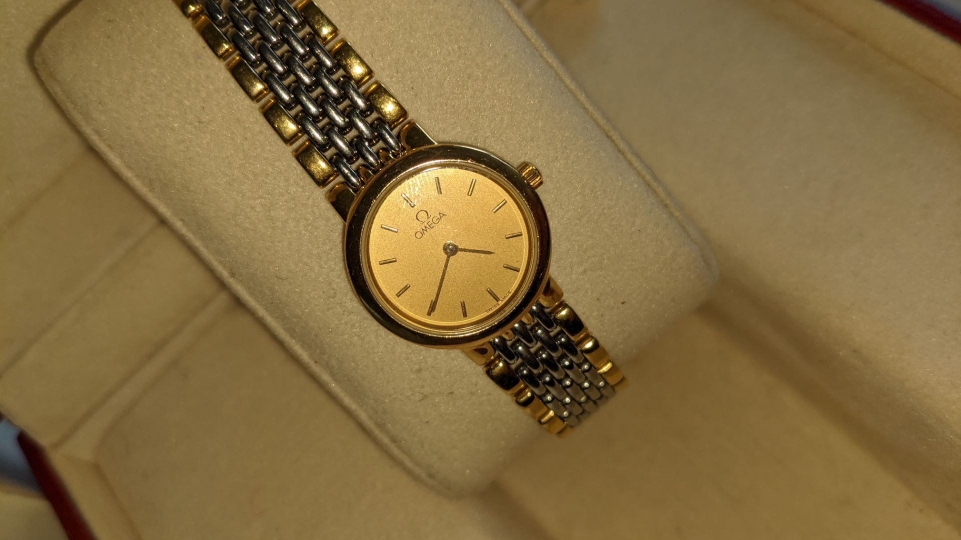 Omega De Ville lady's wristwatch in 2-tone finish including Omega red box & white cardboard outer bu - Image 6 of 17