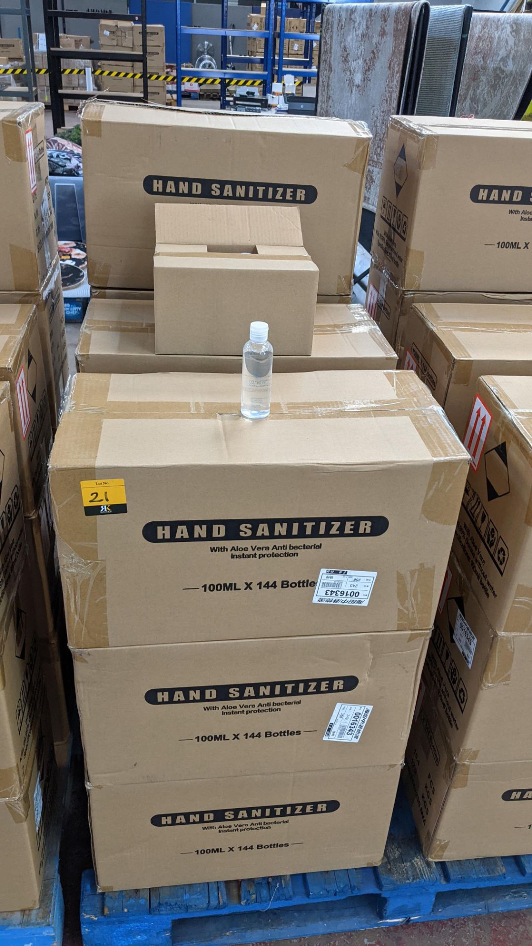 1,440 off 100ml bottles of Renew Hand Sanitiser waterless gel. Alcohol based (75% ethanol), Aloe ext