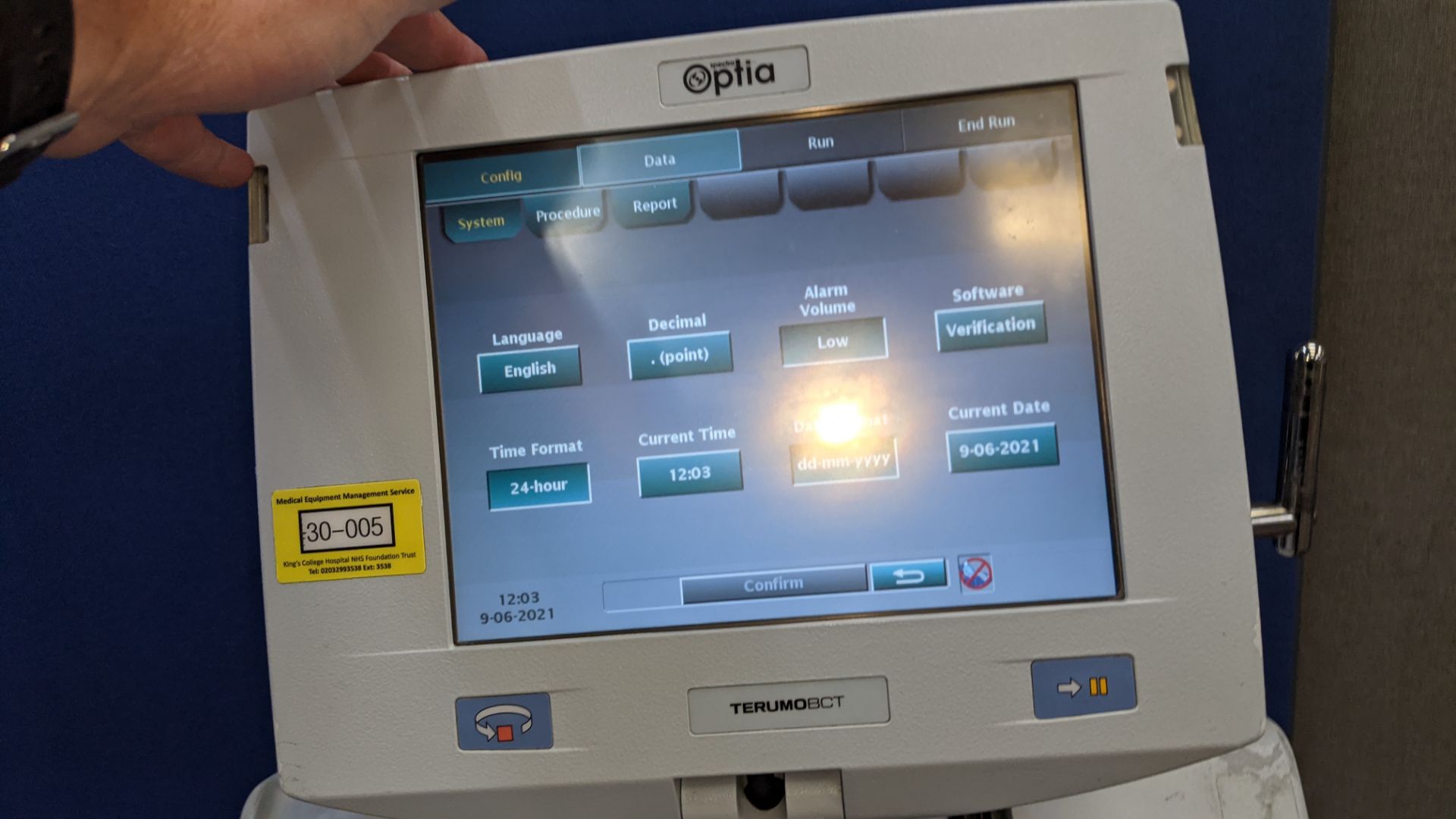 2013 Terumo BCT Spectra Optia Apheresis Cell Processing and Collection System. Serial number 1P0153 - Image 14 of 32