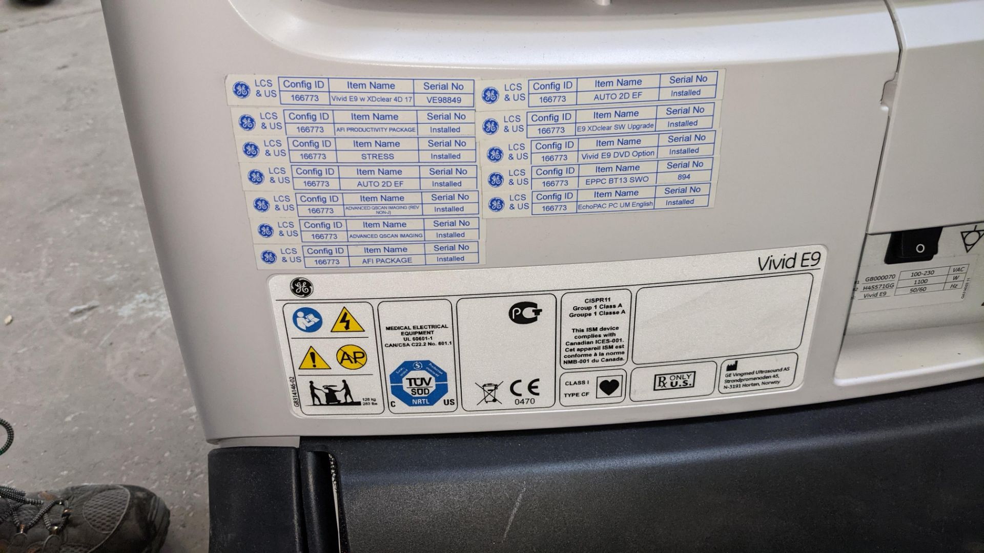 General Electric Vivid E9 cardiovascular ultrasound system. - Image 49 of 66