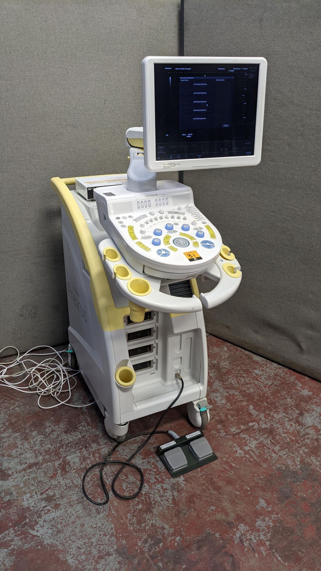 2014 Hitachi Hi Vision Preirus Digital Ultrasound Scanner.