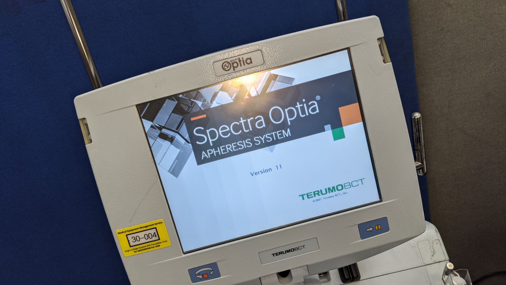 2013 Terumo BCT Spectra Optia Apheresis Cell Processing and Collection System. - Image 8 of 34